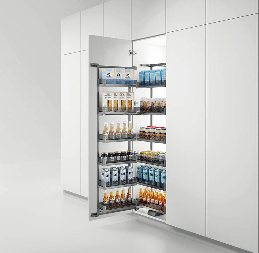 kitchen matt grey tall pantry unit