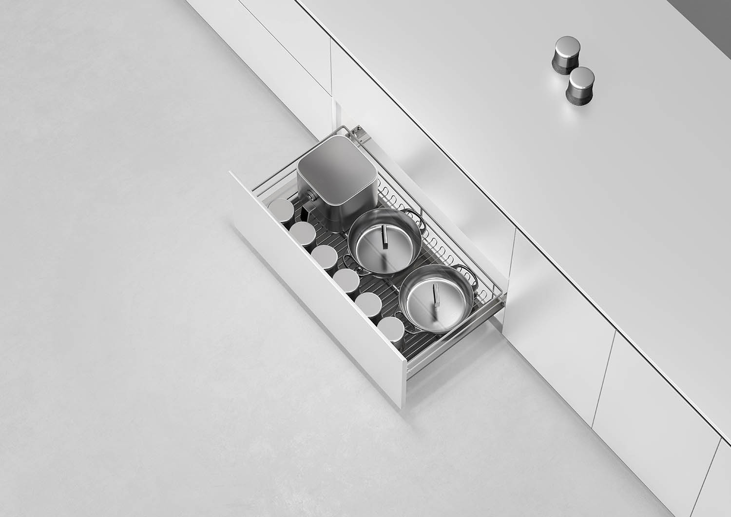 kitchen matt grey tall pantry unit