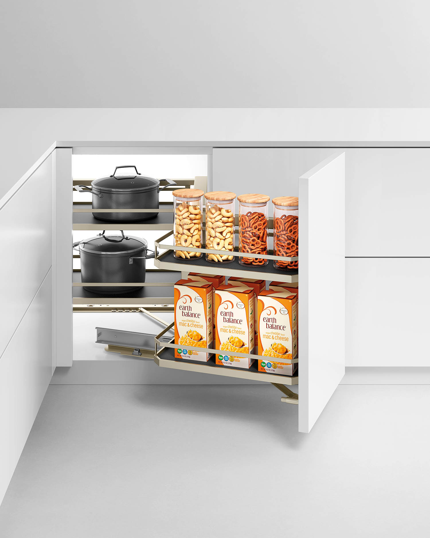 kitchen matt grey tall pantry unit