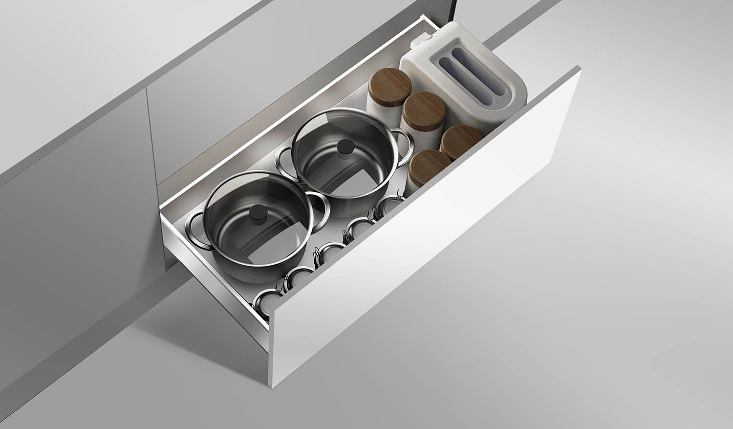 kitchen matt grey tall pantry unit