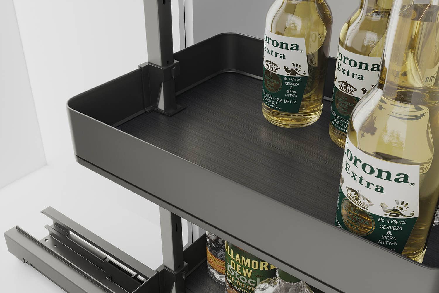 kitchen matt grey tall pantry unit