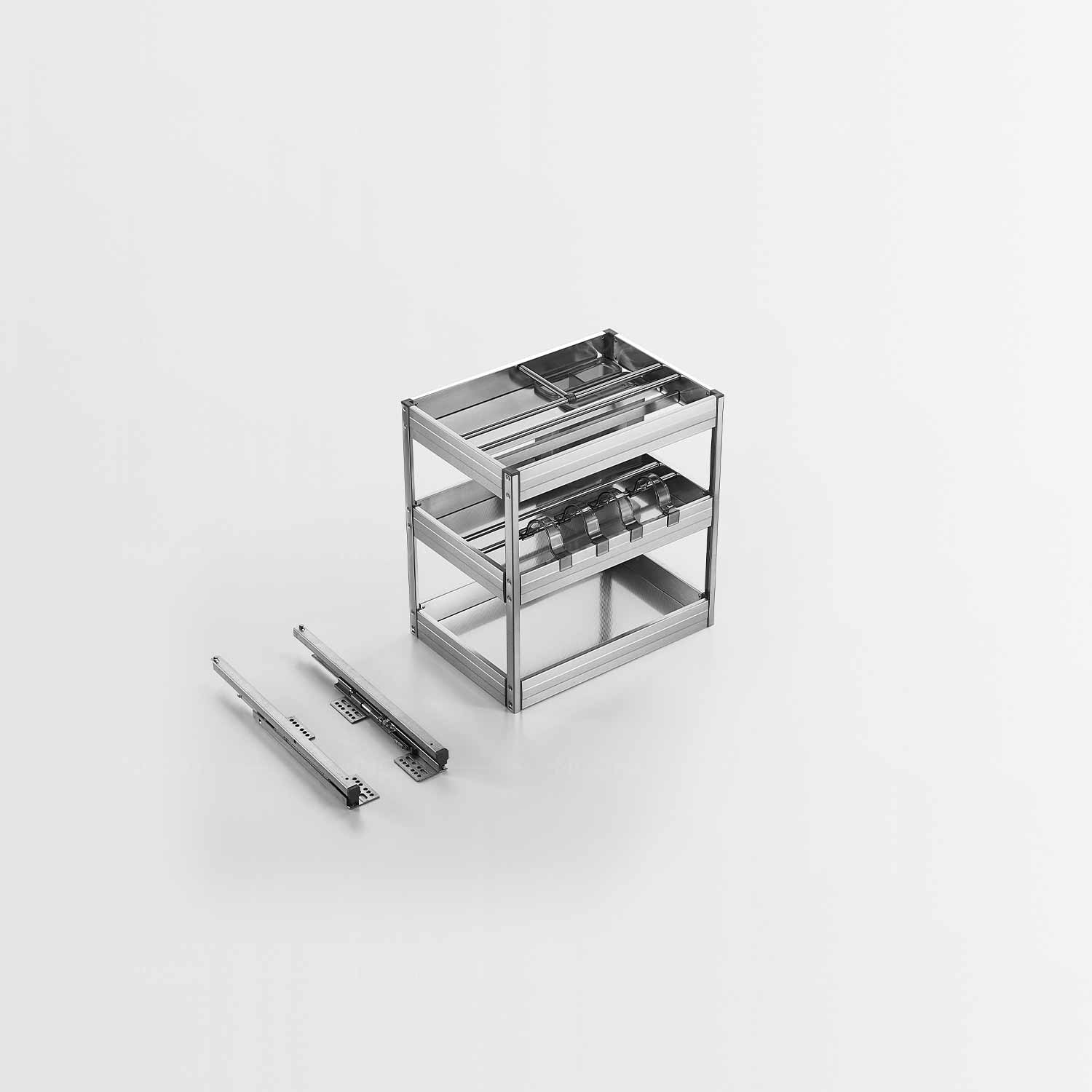 kitchen matt grey tall pantry unit