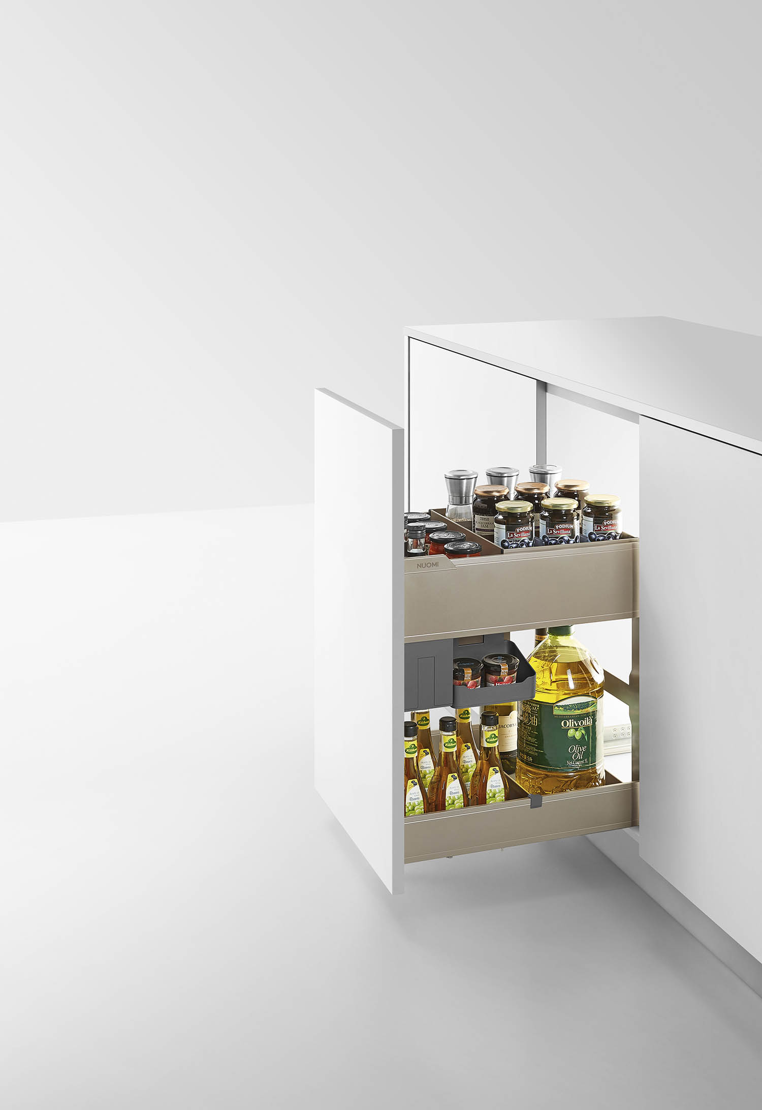 kitchen matt grey tall pantry unit
